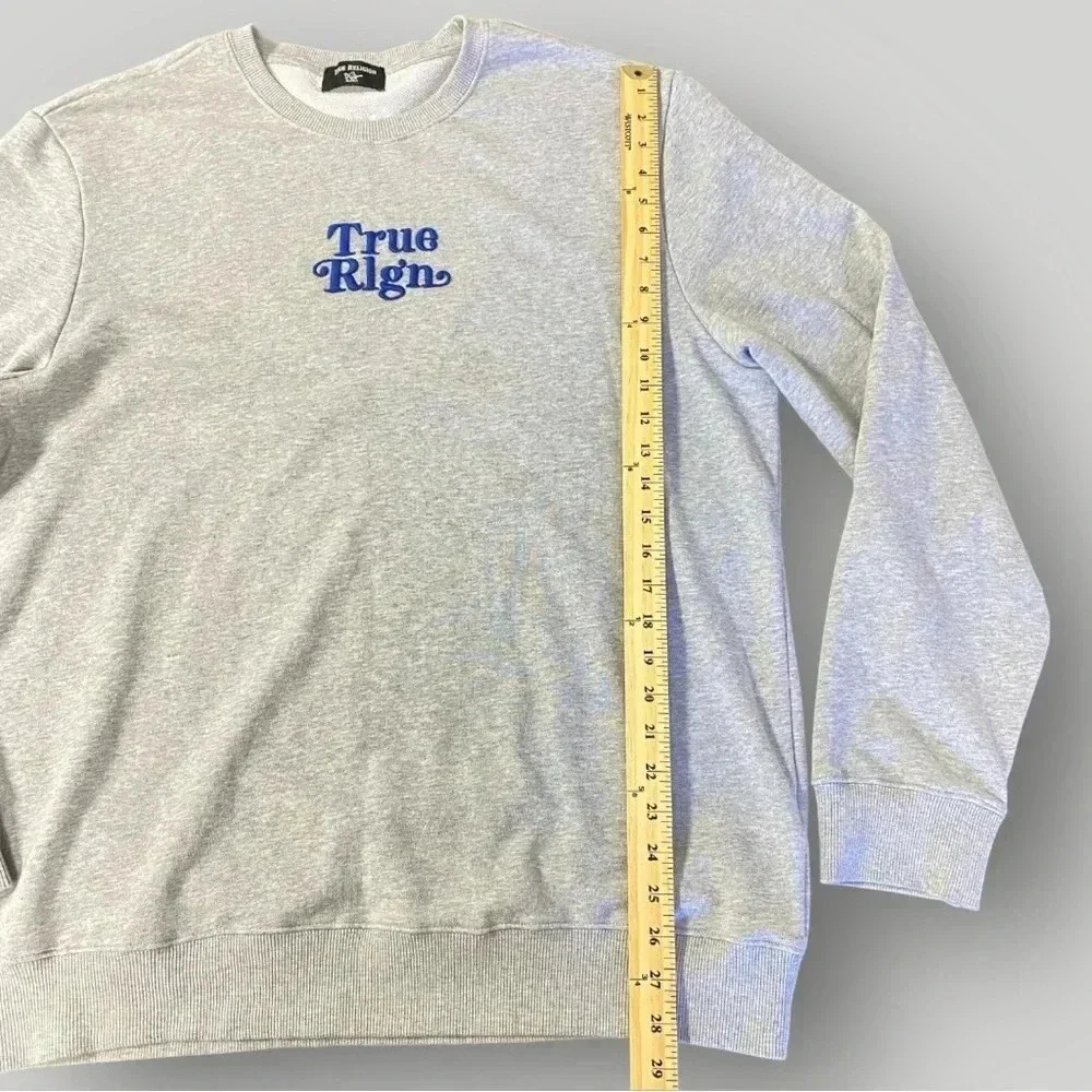 True‎ Religion Blue crew neck sweater XL Gray
